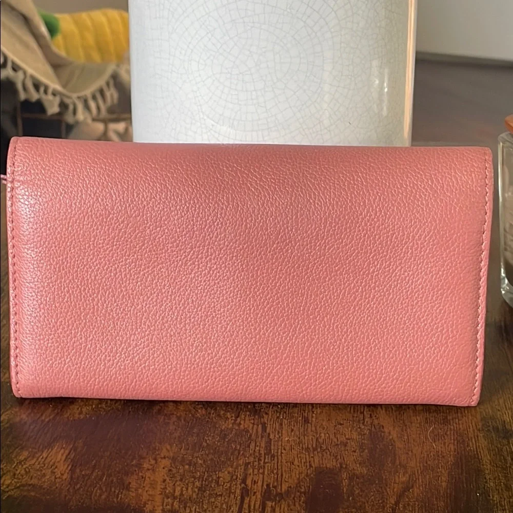 EUC Jimmy Choo Pink Leather Clutch/Long Wallet - Picture 3 of 11